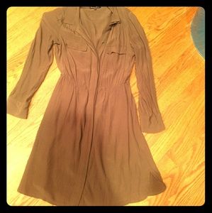 Broadway and Broome Olive Shirt dress